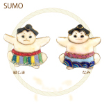 七宝焼|土田ピンブローチ　力士 (限定商品)
