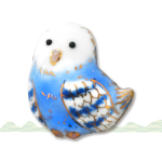 七宝焼|土田ピンブローチ　セキセイインコ(青) (限定商品)