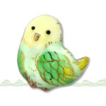 七宝焼|土田ピンブローチ　セキセイインコ(青) (限定商品)