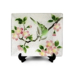 七宝焼|飾皿・桜にウグイス