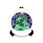 七宝焼|飾皿・径9　クリスマスプレート2022(小) (お取り寄せ)
