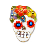 七宝焼|土田ピンブローチ　カラベラ赤 (限定商品)