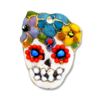 七宝焼|土田ピンブローチ　カラベラ青 (限定商品)