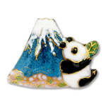 七宝焼|土田ピンブローチ　富士山パンダE(限定商品)