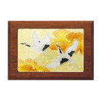 七宝焼|銘々小箱・雲に鶴