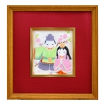 七宝焼|額・ひな祭り　弥生雛・緑