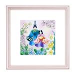 七宝焼|額・ひな祭り　草花雛