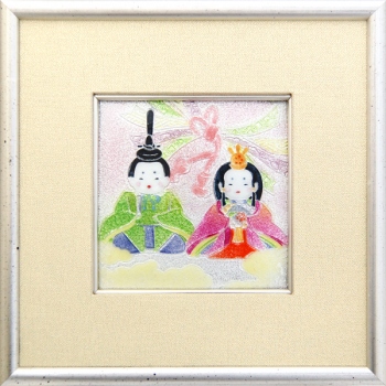 七宝焼|額・ひな祭り　おさな雛