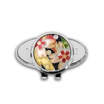 七宝焼|ゴルフマーカー・桜　黄