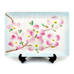 七宝焼|飾皿・17×24　花水木　【在庫限り】